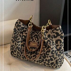 Brand New Luxurious Brown Leopard Print Bag